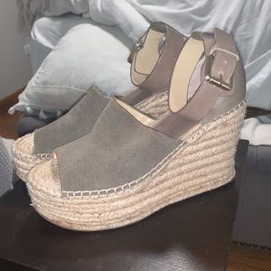 Marc Fisher LTD Espadrille Wedge Sandal - Olive